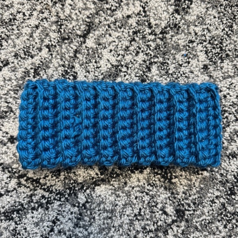 Stylish Blue Crochet Hairband